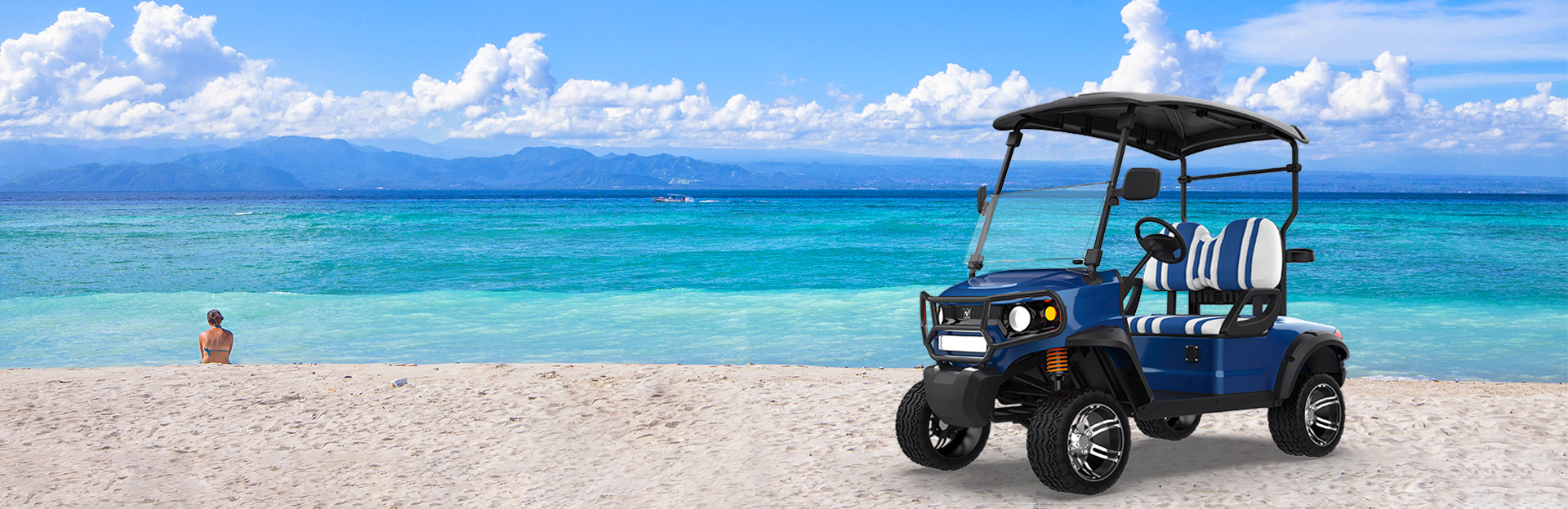 Pioneiro em estilo: carrinhos de golfe off-road levantados para entusiastas extremos ao ar livre