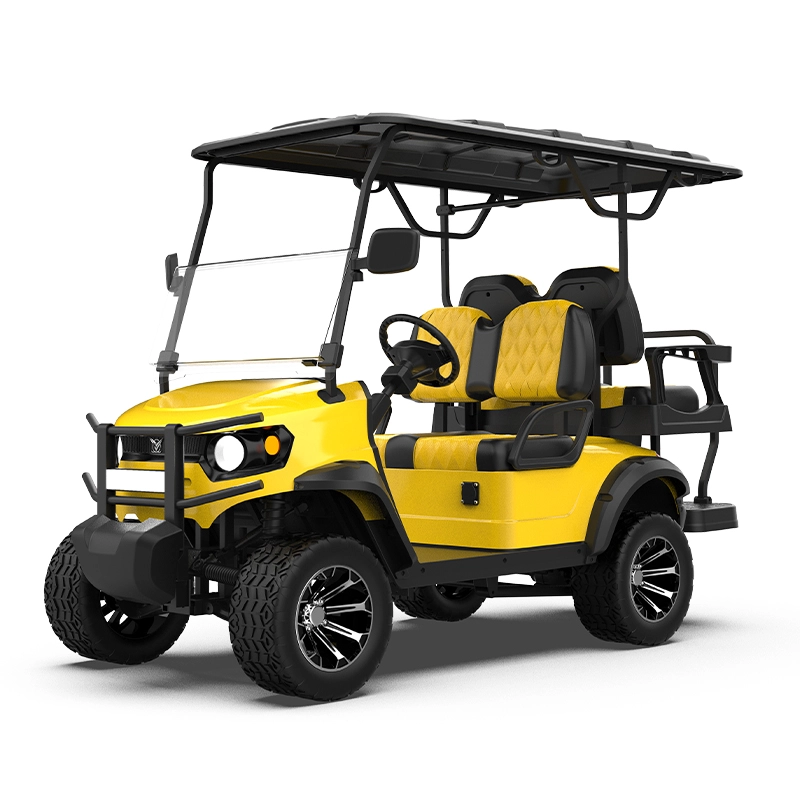GFL 2 2 assentos amarelos levantados carrinho de golfe